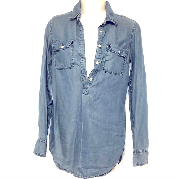 a.n.d ea wy Pullover Denim Shirt - Picture 1 of 8